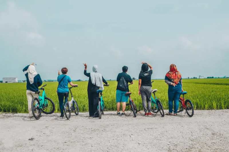Cycling around Sekinchan
