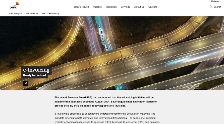 e-invoicing solution PWC