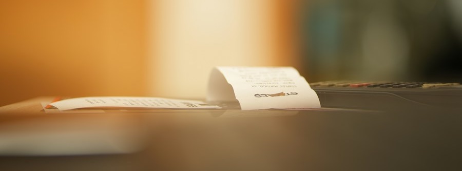 Illustration of a business owner invoice hardcopy