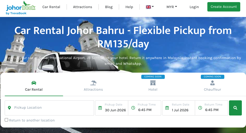 Best Car Rental Services in Johor Bahru JohorBook